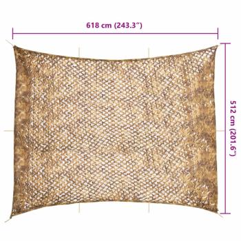 Tarnnetz mit Aufbewahrungstasche 618x512 cm Sandfarbe