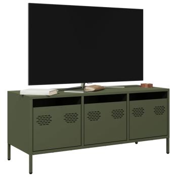 ARDEBO.de - TV-Schrank Olivgrün 101,5x39x43,5 cm Kaltgewalzter Stahl