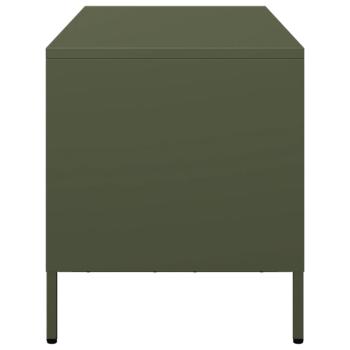 TV-Schrank Olivgrün 101,5x39x43,5 cm Kaltgewalzter Stahl