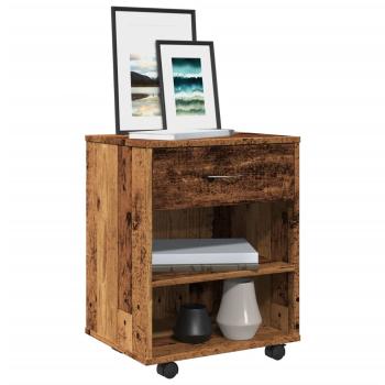 ARDEBO.de - Rollcontainer Altholz-Optik 46x36x59 cm Holzwerkstoff