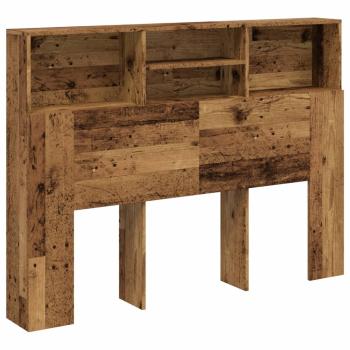 Kopfteil mit Stauraum Altholz-Optik 140x19x103,5 cm