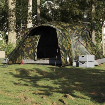 ARDEBO.de - Kuppel-Familienzelt 6 Personen Tarnmuster Wasserdicht