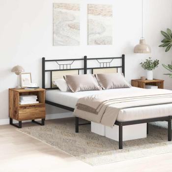 Nachttische 2 Stk. Altholz-Optik 40x35x50 cm Holzwerkstoff