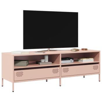 ARDEBO.de - TV-Schrank Rosa 135x39x43,5 cm Kaltgewalzter Stahl