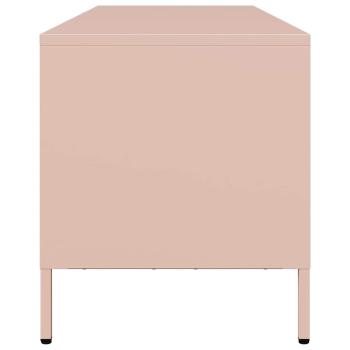 TV-Schrank Rosa 135x39x43,5 cm Kaltgewalzter Stahl