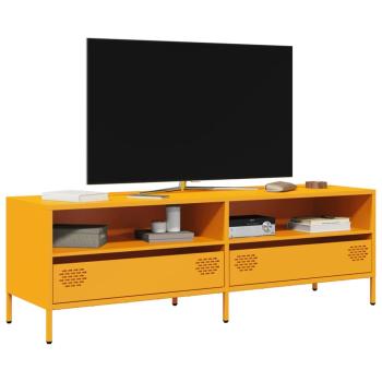 ARDEBO.de - TV-Schrank Senfgelb 135x39x43,5 cm Kaltgewalzter Stahl