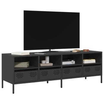 ARDEBO.de - TV-Schrank Schwarz 135x39x43,5 cm Kaltgewalzter Stahl