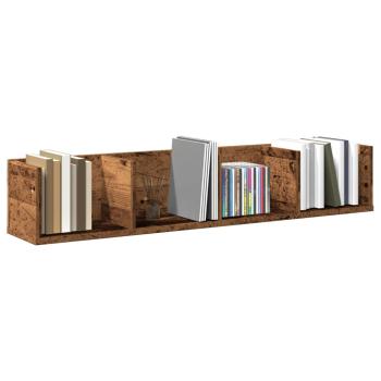ARDEBO.de - CD-Wandregal Altholz-Optik 100x18x18 cm Holzwerkstoff