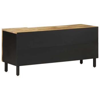 TV-Schrank Schwarz 105x33,5x46 cm Raues Mangoholz