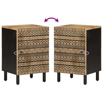 Badschrank 38x33,5x58 cm Massivholz Mango