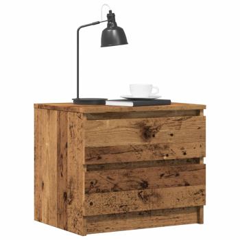 ARDEBO.de - Nachttisch Altholz-Optik 50x40x43,5 cm Holzwerkstoff