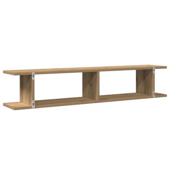 Wandregale 2 Stk. Artisan-Eiche 105x18x20 cm Holzwerkstoff