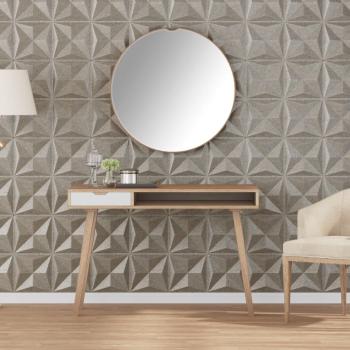 ARDEBO.de - Wandpaneele 24 Stk. Beton 50x50 cm XPS 6 m² Origami