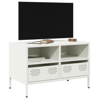 ARDEBO.de - TV-Schrank Weiß 68x39x43,5 cm Kaltgewalzter Stahl