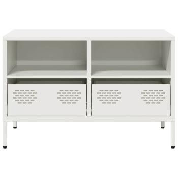 TV-Schrank Weiß 68x39x43,5 cm Kaltgewalzter Stahl