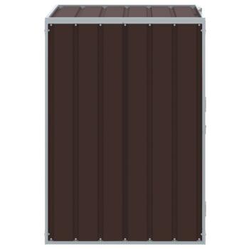 Mülltonnenbox für 1 Tonne Braun 72x81x115 cm Stahl