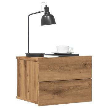 ARDEBO.de - Wand-Nachttisch Artisan-Eiche 40x32x30 cm