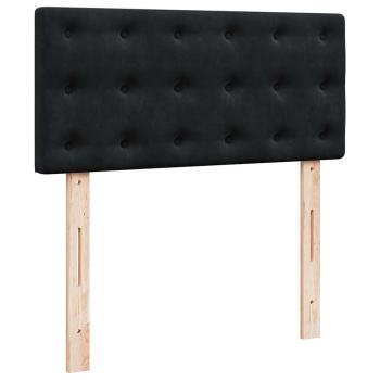 ARDEBO.de - Boxspringbett mit Matratze Schwarz 90x200 cm Samt