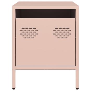 Nachttische 2 Stk. Rosa 35x39x43,5 cm Stahl