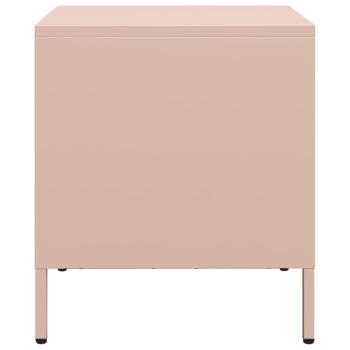 Nachttische 2 Stk. Rosa 35x39x43,5 cm Stahl