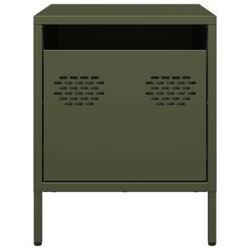Nachttische 2 Stk. Olivgrün 35x39x43,5 cm Stahl