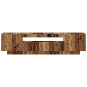 TV-Schrank mit LED-Leuchten Altholz-Optik 160x35x40 cm