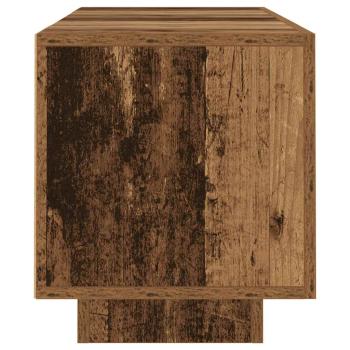 TV-Schrank mit LED-Leuchten Altholz-Optik 160x35x40 cm