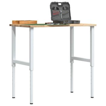 ARDEBO.de - Werkbank 100x60x(71,5-98) cm Massivholz Eiche