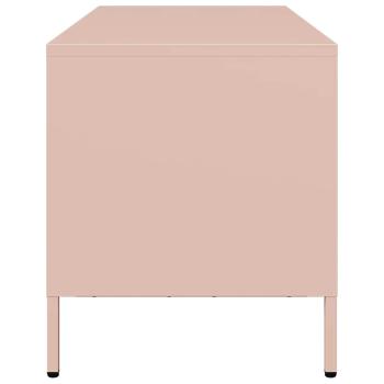 TV-Schrank Rosa 101,5x39x43,5 cm Kaltgewalzter Stahl