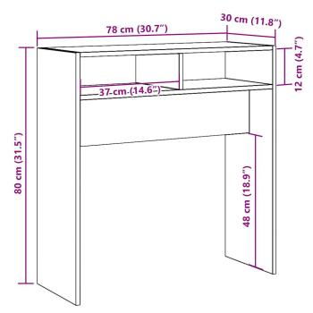 Konsolentisch Altholz-Optik 78x30x80 cm Holzwerkstoff
