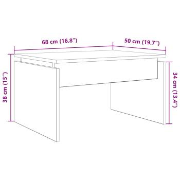 Couchtisch Artisan-Eiche 68x50x38 cm Holzwerkstoff