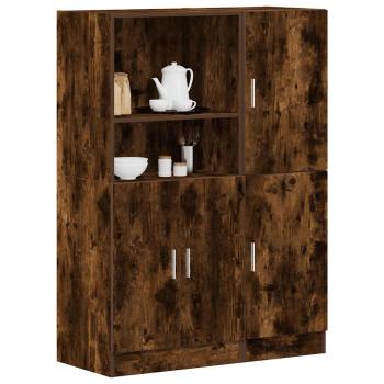 ARDEBO.de - 2-tlg. Küchenschrank-Set Räuchereiche Holzwerkstoff