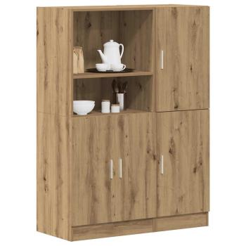 ARDEBO.de - 2-tlg. Küchenschrank-Set Artisan-Eiche Holzwerkstoff
