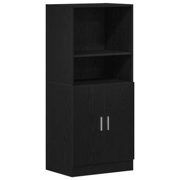 3-tlg. Küchenschrank-Set Schwarz Holzwerkstoff