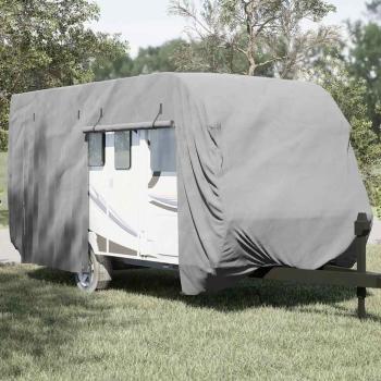 ARDEBO.de - Schutzhülle für Wohnwagen Grau 550x250x220 cm Vliesstoff