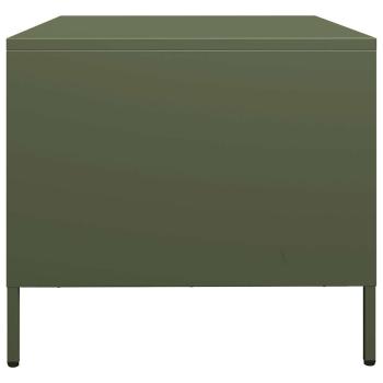Couchtisch Olivgrün 101,5x50x43,5 cm Kaltgewalzter Stahl
