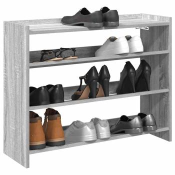 ARDEBO.de - Schuhregal Grau Sonoma 80x25x61,5 cm Holzwerkstoff