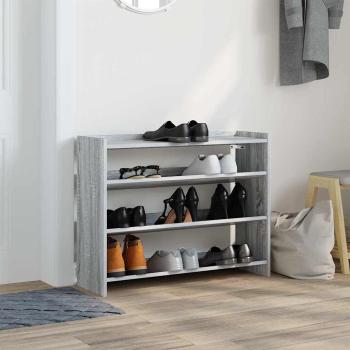 Schuhregal Grau Sonoma 80x25x61,5 cm Holzwerkstoff