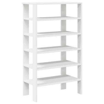 Schuhregal Weiß 61x32x105 cm Holzwerkstoff