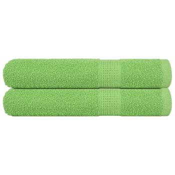 ARDEBO.de - Saunatücher 2 Stk. Apfelgrün 80x200 cm 360 g/m² 100% Baumwolle