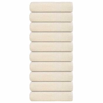ARDEBO.de - Badetücher 10 Stk. Creme 100x150 cm 360 g/m² 100% Baumwolle