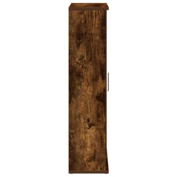 Badezimmerschrank mit Rollenhalter Räuchereiche 39x22x90 cm