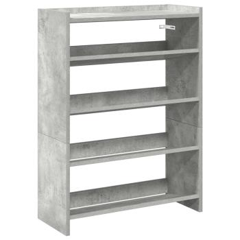 Schuhregal Betongrau 80x25x61,5 cm Holzwerkstoff