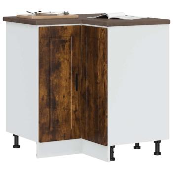 ARDEBO.de - Küchen-Eckunterschrank Porto Räuchereiche Holzwerkstoff