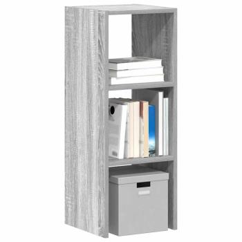 ARDEBO.de - Bücherregal Stapelbar Grau Sonoma 30x30x80 cm Holzwerkstoff