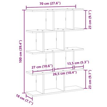Würfelregal 12 Fächer Artisan-Eiche Holzwerkstoff