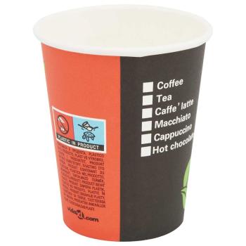 ARDEBO.de - Pappbecher mit Deckeln 1000 Stk. 8oz 240ml