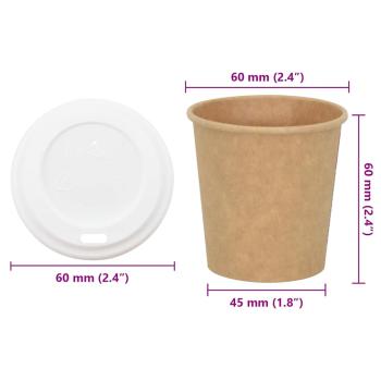 ARDEBO.de - Pappbecher mit Deckeln 1000 Stk. 4oz 100ml