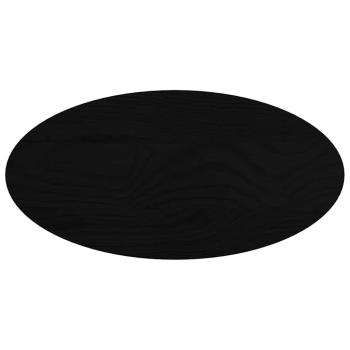 Tischplatte Dunkelbraun 80x40x2 cm Massivholz Eiche Oval