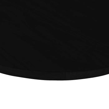Tischplatte Dunkelbraun 80x40x2 cm Massivholz Eiche Oval